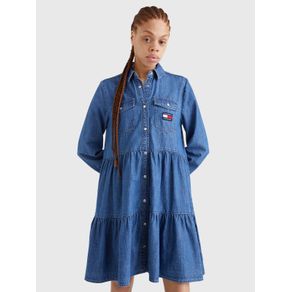 

Vestido Camisero De Denim Apanelado Tommy Jeans De Mujer Talla: L