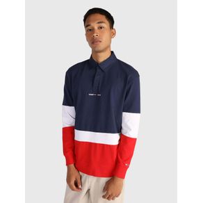 

Polo De Rugby Con Diseño Color Block Tommy Jeans De Hombre Talla: M