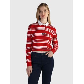 

POLO DE RUGBY DE RAYAS Y MANGA LARGA TOMMY JEANS DE MUJER Talla: L