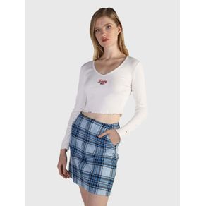 

Playera Cropped De Manga Larga Tommy Jeans De Mujer Talla: L