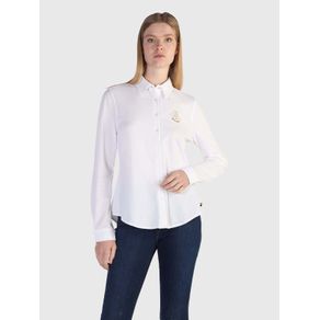 

Camisa Con Logo Bordado En Lúrex De Mujer Talla: S