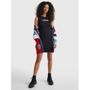 

VESTIDO TOMMY JEANS MIDI AJUSTADO CON LOGO DE MUJER Talla: XL