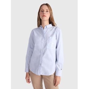 

CAMISA CON BOLSILLO BORDADO TOMMY HILFIGER DE MUJER Talla: 32