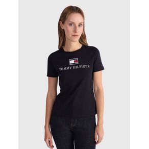 

Playera Con Logo Estampado Tommy Hilfiger De Mujer Talla: L