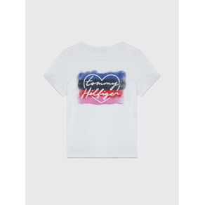 

Playera Adaptive Con Firma Estampada Tommy Hilfiger De Niña Talla: L