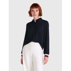 

Camisa Con Puños Distintivos De Mujer Talla: XS