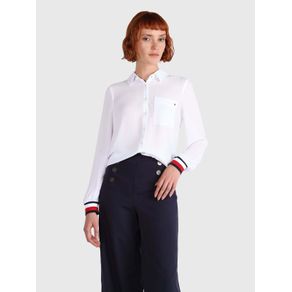 

Camisa Con Puños Distintivos De Mujer Talla: XS