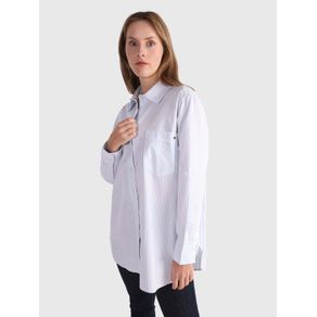 

Camisa Oversize Con Rayas Mixtas Verticales Tommy Hilfiger De Mujer Talla: 32