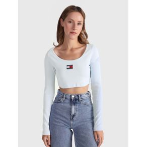 

Crop Top De Manga Larga Con Parche Tommy Jeans De Mujer Talla: L