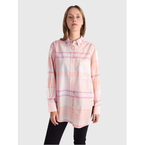

Camisa De Cuadros Madrás Con Corte Amplio Tommy Hilfiger De Mujer Talla: 32