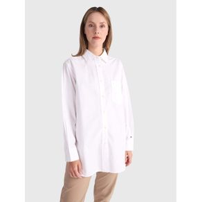 

Camisa Oversize De Algodón Orgánico Tommy Hilfiger De Mujer Talla: 32