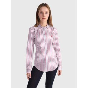 

Camisa De Rayas Con Corte Regular De Mujer Talla: 32