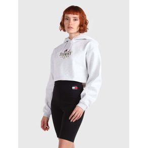 

Sudadera Super Cropped Con Gorra Y Logo De Mujer Talla: M