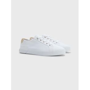 

Tenis Con Cordones Y Detalle Metalizado Tommy Hilfiger De Mujer Talla: 23