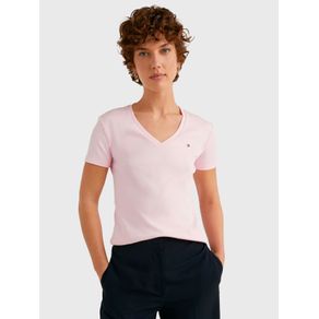 

Playera con logo bordado y cuello V de mujer Talla: M