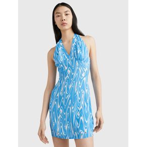 

Vestido De Cuello Halter Con Ondas De Mujer Talla: L