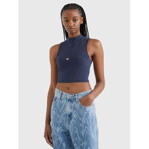 

Playera Cropped De Cuello Perkins Sin Mangas De Mujer Talla: L