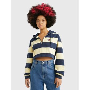 

Sudadera De Rayas Con Cremallera De Un Cuarto De Mujer Talla: L