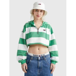 

Sudadera De Rayas Con Cremallera De Un Cuarto De Mujer Talla: S