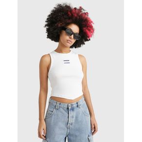 

Crop Top De Punto Elástico Con Parche De Mujer Talla: L