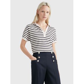 

Polo De Rayas Y Corte Amplio De Mujer Talla: L