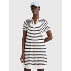 

Vestido Tipo Polo De Rayas Con Corte Amplio De Mujer Talla: L