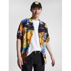 

Camisa Amplia De Grafiti Tommy Jeans X Smiley® De Hombre Talla: L