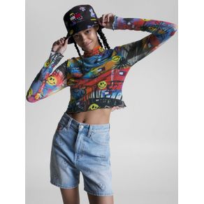 

Crop Top De Manga Larga Tommy Jeans X Smiley® De Mujer Talla: L