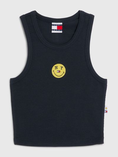 PLAYERA-CROPPED-SIN-MANGAS-TOMMY-JEANS-X-SMILEY®-DE-MUJER-Tommy-Hilfiger
