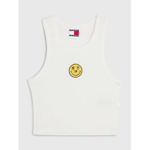 

Playera Cropped Sin Mangas Tommy Jeans X Smiley® De Mujer Talla: L