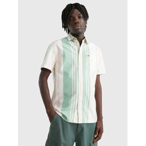 

Camisa Clásica De Manga Corta Y Rayas Mixtas De Hombre Talla: M