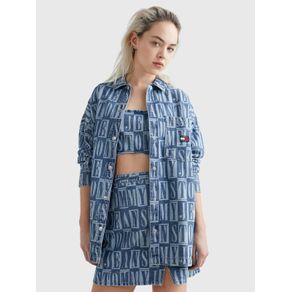 

Camisa Vaquera Oversize Con Logo De Mujer Talla: L