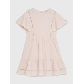 

Vestido De Corte Evasé Con Monograma Bordado De Niña Talla: 12