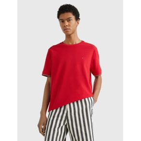 

Playera Ribeteada De Piqué Con Corte Slim De Hombre Talla: L