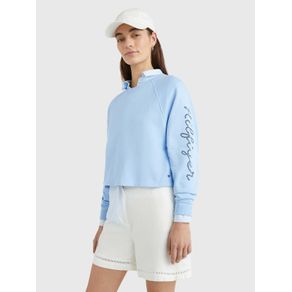 

Sudadera Con Logo De Cuerda En La Manga De Mujer Talla: XS