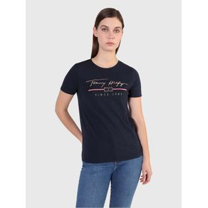 

Playera Con Firma Bordada Tommy Hilfiger De Mujer Talla: L