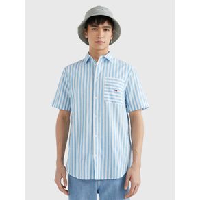 

Camisa De Manga Corta De Rayas De Hombre Talla: M
