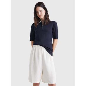 

Polo Con Cuello De Rayas Y Cremallera De Mujer Talla: L