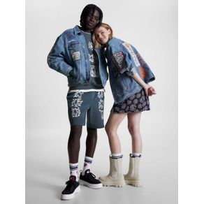 

Chamarra De Mezclilla Tommy X Keith Haring De Diseño Dual Gender Talla: XS