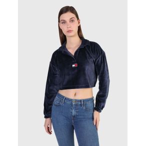

Polo De Velour Con Manga Larga Y Parche De Mujer Talla: M