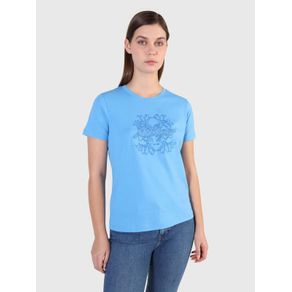 

Playera Con Logo Floral Bordado De Mujer Talla: L