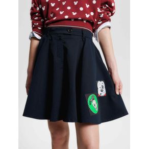 

Falda Chino Disney X Tommy De Corte Evasé Con Parches De Mujer Talla: 34