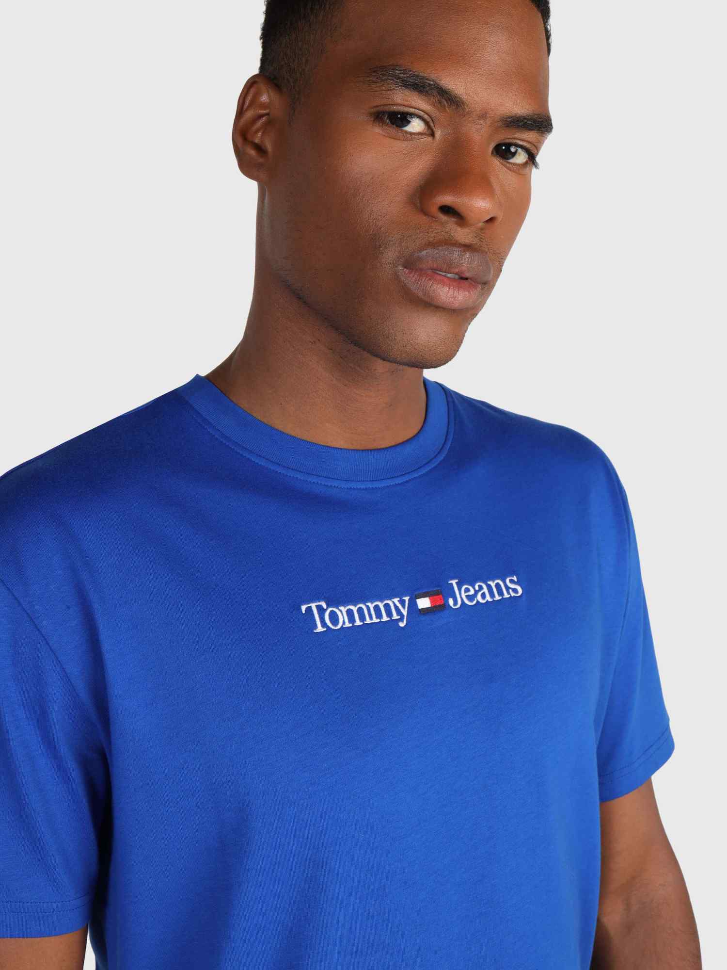 Playera de corte clásico con logo bordado hombre Tommy Jeans