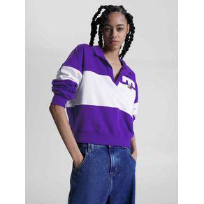 

Polo Letterman amplio de manga larga de mujer Talla: L