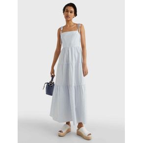 

Vestido midi a capas con rayas verticales de mujer Talla: 32
