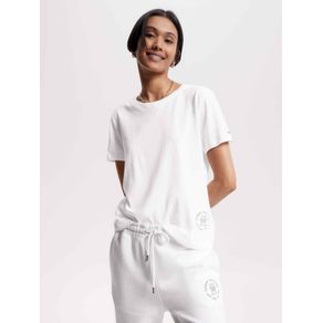 

Playera de cuello redondo con logo de mujer Talla: L