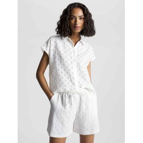

Camisa con estampado del monograma de mujer Talla: 32