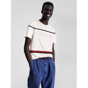 

Playera Global Stripe con monotipo Hilfiger de hombre Talla: L