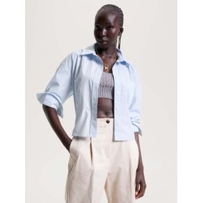 

Camisa Global Stripe de corte cropped de mujer Talla: 32