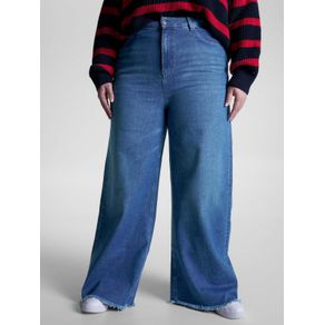 

Jeans Curve acampanados de talle alto y pierna ancha sin rematar de mujer Talla: 46